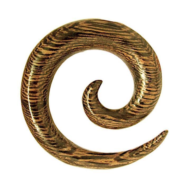 Kopie von Parasitholz Dehnschnecke Spirale Piercing Expander