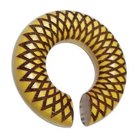 Cargar imagen en el visor de la galería, Donut Ohr Piercing Dahlie Jackfrucht Holz Ohrgewicht
