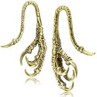 Load image into Gallery viewer, Ohr Piercing Brass gold Krähen Kralle Dehner 2mm
