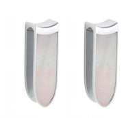 Load image into Gallery viewer, Ohrgewicht Ohrhänger Piercing Edelstahl Perlmutt 12mm
