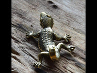 Load image into Gallery viewer, Ohrgewicht Messing Expander Piercing Eidechse 4mm
