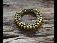 Cargar imagen en el visor de la galería, Ohrgewicht Brass 4mm Expander Piercing Clicker Sonne
