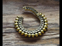 Cargar imagen en el visor de la galería, Ohrgewicht Brass 4mm Expander Piercing Clicker Sonne
