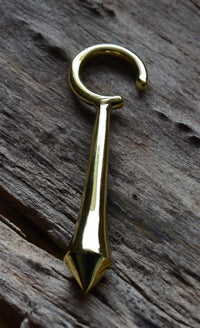 Load image into Gallery viewer, Ohrgewicht Brass 4mm Piercing Ring mit langer Spitze

