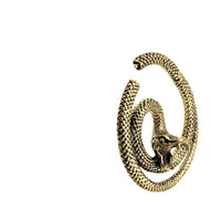 Load image into Gallery viewer, Ohrgewicht Messing Dehner Piercing Schlange 4mm Clicker
