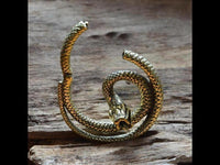 Load image into Gallery viewer, Ohrgewicht Messing Dehner Piercing Schlange 4mm Clicker
