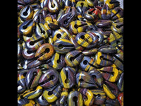 Cargar imagen en el visor de la galería, Ohrgewicht Natur Stein 12mm Tropfen Schlüsselloch braun
