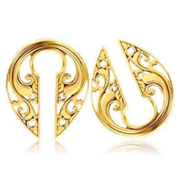 Load image into Gallery viewer, Ohrgewicht Piercing Schlüsselloch Edelstahl PVD Tropfen
