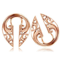 Load image into Gallery viewer, Ohrgewicht Piercing Schlüsselloch Edelstahl PVD Tropfen
