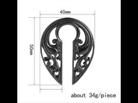 Load image into Gallery viewer, Ohrgewicht Piercing Schlüsselloch Edelstahl PVD Tropfen
