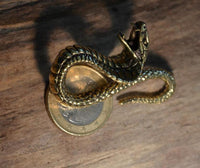 Cargar imagen en el visor de la galería, Ohrgewicht Messing 3mm 8ga Kobra Schlange Hook
