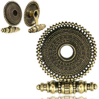 Cargar imagen en el visor de la galería, Ohrgewicht Messing 25mm Flesh Tunnel Teller Querstab
