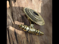 Cargar imagen en el visor de la galería, Ohrgewicht Messing 25mm Flesh Tunnel Teller Querstab
