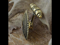 Cargar imagen en el visor de la galería, Ohrgewicht Messing 25mm Flesh Tunnel Teller Querstab
