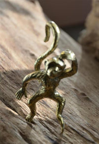 Load image into Gallery viewer, Ohrgewicht 4mm Hook Messing Affe 70mm Dehner
