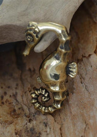 Cargar imagen en el visor de la galería, Ohrgewicht 4mm Hook Dehner Messing Seepferdchen 40mm
