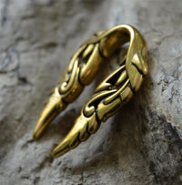 Cargar imagen en el visor de la galería, Ohrgewicht 14mm Dehner Edelstahl gold PVD Spiral Flügel
