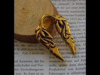 Cargar imagen en el visor de la galería, Ohrgewicht 14mm Dehner Edelstahl gold PVD Spiral Flügel
