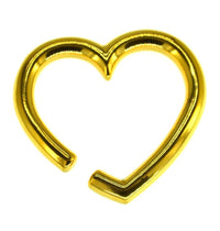 Cargar imagen en el visor de la galería, Ohrgewicht 6mm Dehner Edelstahl gold PVD Herz Piercing
