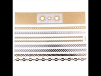 Load image into Gallery viewer, Tattoo Motivbogen golden silbern temporär Seile Sonnen Klebetattoos Schmuck Tattoos
