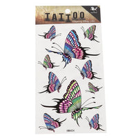 Load image into Gallery viewer, Klebetattoo Schmetterlinge bunt blau grün pink lila 10 Motive 1 Bogen
