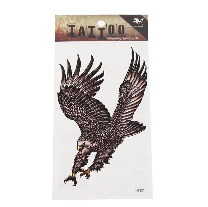 Klebetattoo Adler grau beige Sturzflug Flügel groß 1 Motive 1 Bogen