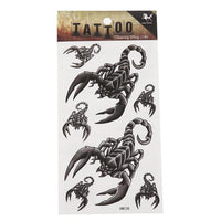 Load image into Gallery viewer, Klebetattoo Skorpione grau schwarz diverse Größen 7 Motive 1 Bogen
