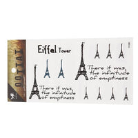 Load image into Gallery viewer, Klebetattoo Eiffelturm Spruch Unendlichkeit der Leere 1 Bogen 6 Motive Tattoos
