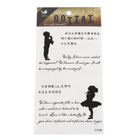 Load image into Gallery viewer, Klebe Tattoos Junge Mädchen Sprüche Liebe asiatisch Englisch 1 Bogen 4 Motive
