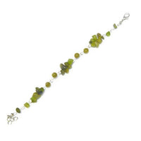 Cargar imagen en el visor de la galería, Steinsplitter grün Steinkugel Armband Bündel Damen Karabinerverschluss nickelfrei 19cm-20cm
