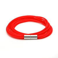 Load image into Gallery viewer, Silikonarmbänder Farben Schnüre Armband Silikon fünffach mehrlagig Magnetverschluss unisex
