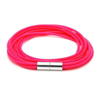 Load image into Gallery viewer, Silikonarmbänder Farben Schnüre Armband Silikon fünffach mehrlagig Magnetverschluss unisex
