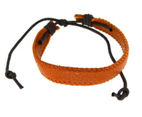 Load image into Gallery viewer, Lederarmband 10mm breit Naht Baumwolle verstellbar
