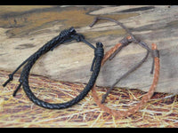 Load image into Gallery viewer, Leder Armband Schnur rund glatt geflochten verstellbar
