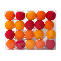 Load image into Gallery viewer, LED Lichterketten bunt 20 Baumwollkugeln (6 cm) CE 3,5m Deko innen Cotton Ball
