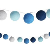 Load image into Gallery viewer, LED Lichterketten bunt 20 Baumwollkugeln (6 cm) CE 3,5m Deko innen Cotton Ball
