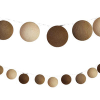 Load image into Gallery viewer, LED Lichterketten bunt 20 Baumwollkugeln (6 cm) CE 3,5m Deko innen Cotton Ball
