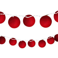 Load image into Gallery viewer, LED Lichterketten bunt 20 Baumwollkugeln (6 cm) CE 3,5m Deko innen Cotton Ball
