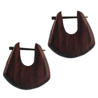 Cargar imagen en el visor de la galería, Pin Creolen Holz rund tränenförmig Horn-Pin verschiedene Hölzer 23 mm unisex
