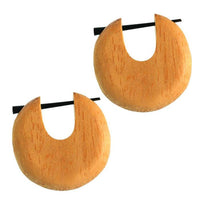 Cargar imagen en el visor de la galería, Pin Creolen Holz rund tränenförmig Horn-Pin verschiedene Hölzer 23 mm unisex
