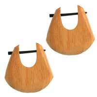 Cargar imagen en el visor de la galería, Pin Creolen Holz rund tränenförmig Horn-Pin verschiedene Hölzer 23 mm unisex
