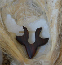 Cargar imagen en el visor de la galería, Ohrringe Narraholz Holz Creolen Horn Pin Stick Hirsch
