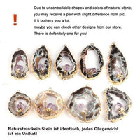 Cargar imagen en el visor de la galería, Ohrgewicht Piercing Hook Edelstahl Stein gold lila
