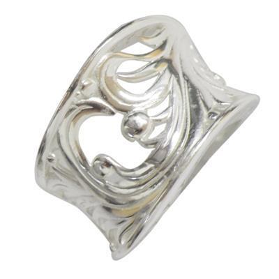 Silberring Ringe massiv gemustert Blatt 925er Sterling Silber Damen Silberschmuck Ringe