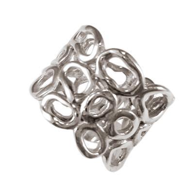Silberring breit filigran Kreise Ring 925er Sterling Silber Damen Designer Schmuck Ringe