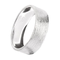 Load image into Gallery viewer, Bandring gerade 7mm breit gebürstet 925 Sterling Silber
