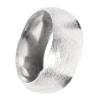 Load image into Gallery viewer, Bandring konvex gewölbt 9mm breit gebürstet 925 Sterling Silber
