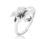 Load image into Gallery viewer, Silberring Lilie glänzend 925 Sterling Silber Ringe schmal
