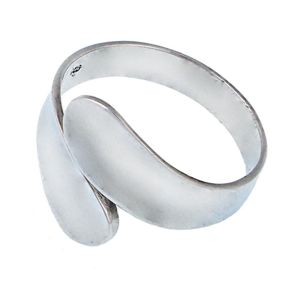 Silberring Bänder gebogen Glanz 925er Sterling Silber Designer Ringe Schmuck