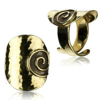 Load image into Gallery viewer, Ringe verstellbar Messing überlappend antik golden breit oder schmal
